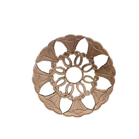 Vintage Plastic Trivets Used Set of 2 Brown - Picture 10 of 13